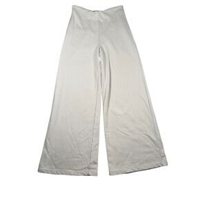 NAP Loungewear Pants Size Small Cotton Blend Wide Leg Lounge Ivory High Rise
